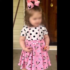 Custom Minnie dress + m2m bow